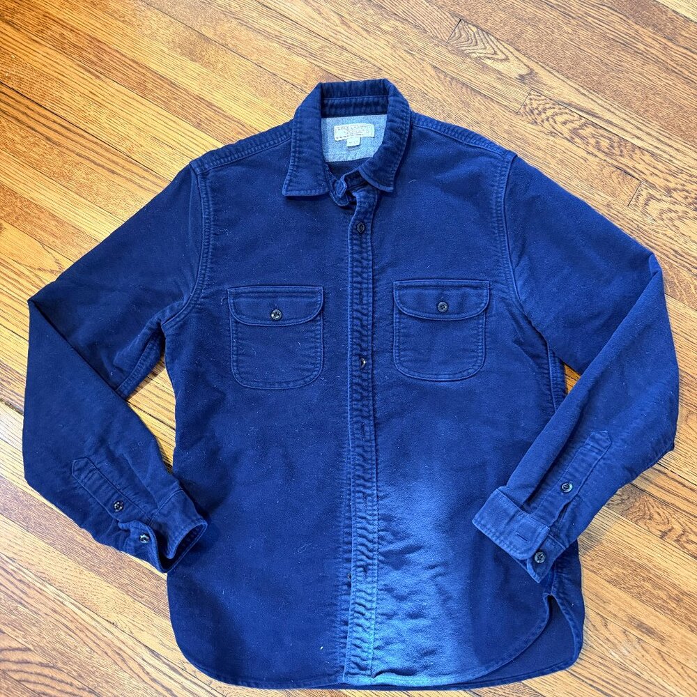 J.Crew Wallace & Barnes Blue Flannel